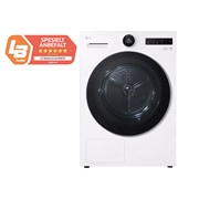 LG 9-kg DUAL Inverter Heat Pump™ Tørketrommel med Eco Hybrid™og Varmepumpeteknologi, front view, RHX7009TWS, thumbnail 1