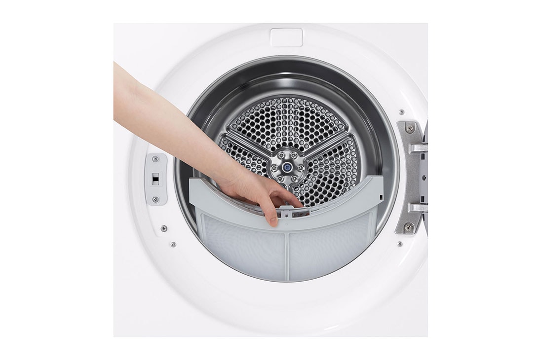 LG 9-kg DUAL Inverter Heat Pump™ Tørketrommel med Eco Hybrid™og Varmepumpeteknologi, drum , RHX7009TWS, thumbnail 8