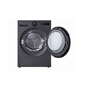 LG  9 kg Tørketrommel (Essence Black) - Energiklasse A+++, LCD-panel, DUAL Inverter Heat Pump™ og Smart Diagnosis™ med Wi-Fi, front open view, RHX7009TBB, thumbnail 3