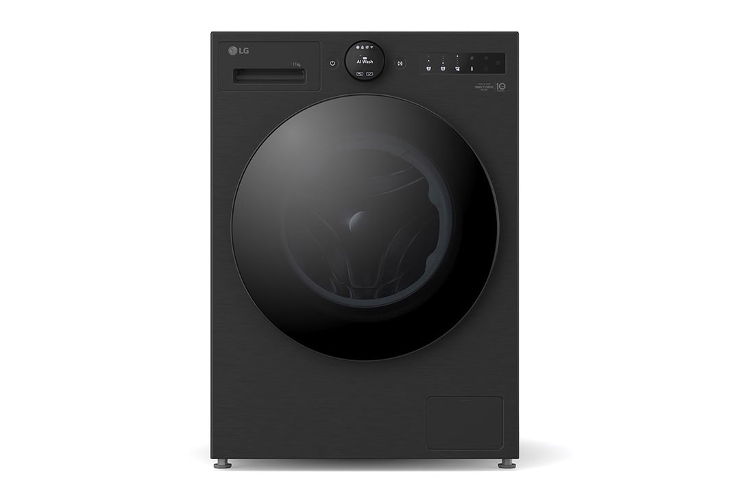 LG 11 kg Vaskemaskin(Essence Black) - Energiklasse A, LCD-panel, TurboWash360™, AI DD™, Smart Diagnosis™ med Wi-Fi, front, F4X7011TBB