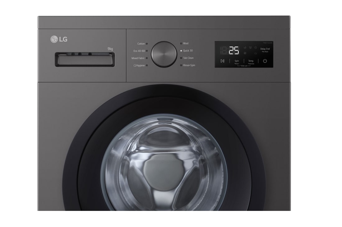 LG 9 kg Vaskemaskin(Dark Silver) - Steam, Energiklasse A, Duct, F4A1009NDK, thumbnail 8