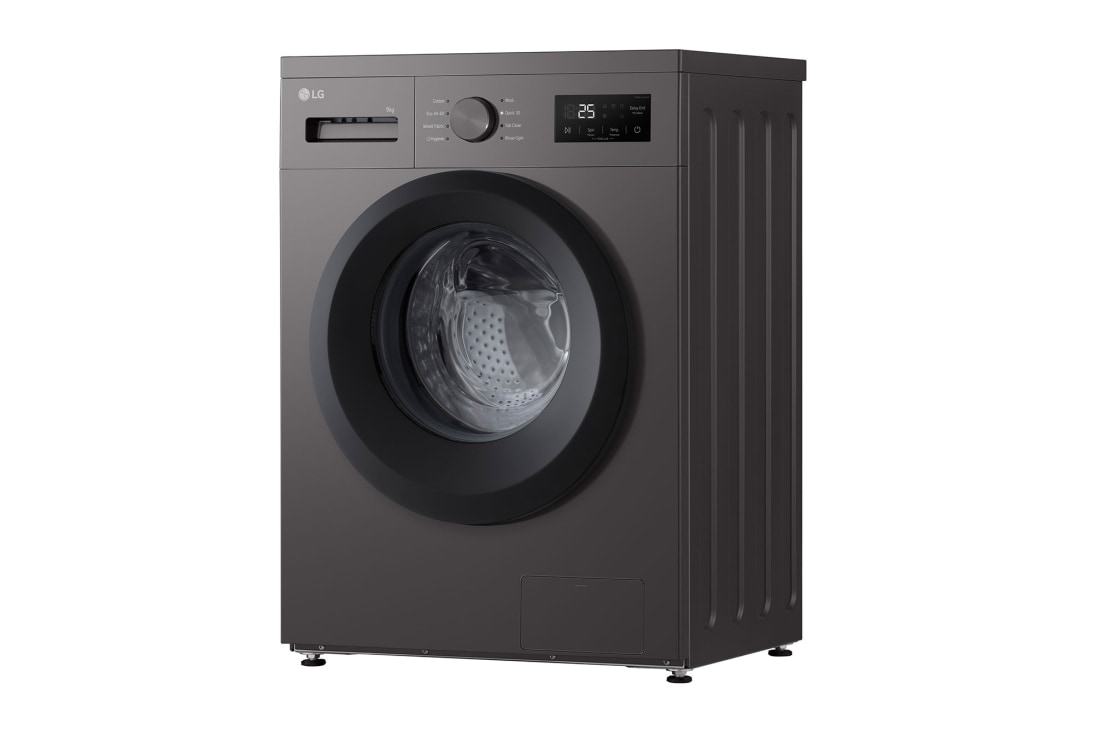 LG 9 kg Vaskemaskin(Dark Silver) - Steam, Energiklasse A, Left view, F4A1009NDK, thumbnail 12