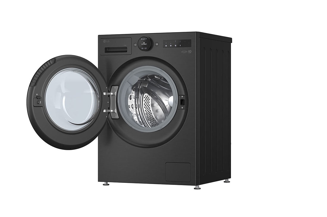 LG 9 kg Vaskemaskin(Essence Black) - Energiklasse A, LCD-panel, Auto Dose, TurboWash360™, AI DD™, Smart Diagnosis™ med Wi-Fi, Detergent port open, F4X7509TBB, thumbnail 5
