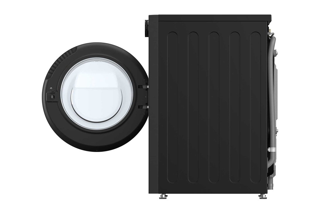 LG 13 kg Vaskemaskin(Essence Black) - Energiklasse A, LCD-panel, Auto Dose, TurboWash360™, AI DD™, Smart Diagnosis™ med Wi-Fi, side open view, F4X7513TBB, thumbnail 15