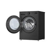 LG 13 kg Vaskemaskin(Essence Black) - Energiklasse A, LCD-panel, Auto Dose, TurboWash360™, AI DD™, Smart Diagnosis™ med Wi-Fi, side open view, F4X7513TBB, thumbnail 6