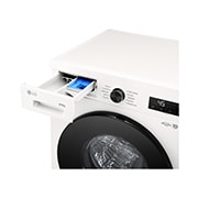 LG 8 kg / 5 kg Kombinert vaskemaskin/tørketrommel(Essence White) - Steam, Energiklasse A/E, 6 Motion DD™, Smart Diagnosis™ med Wi-Fi, Detergent port open, W4X1085NWB, thumbnail 5