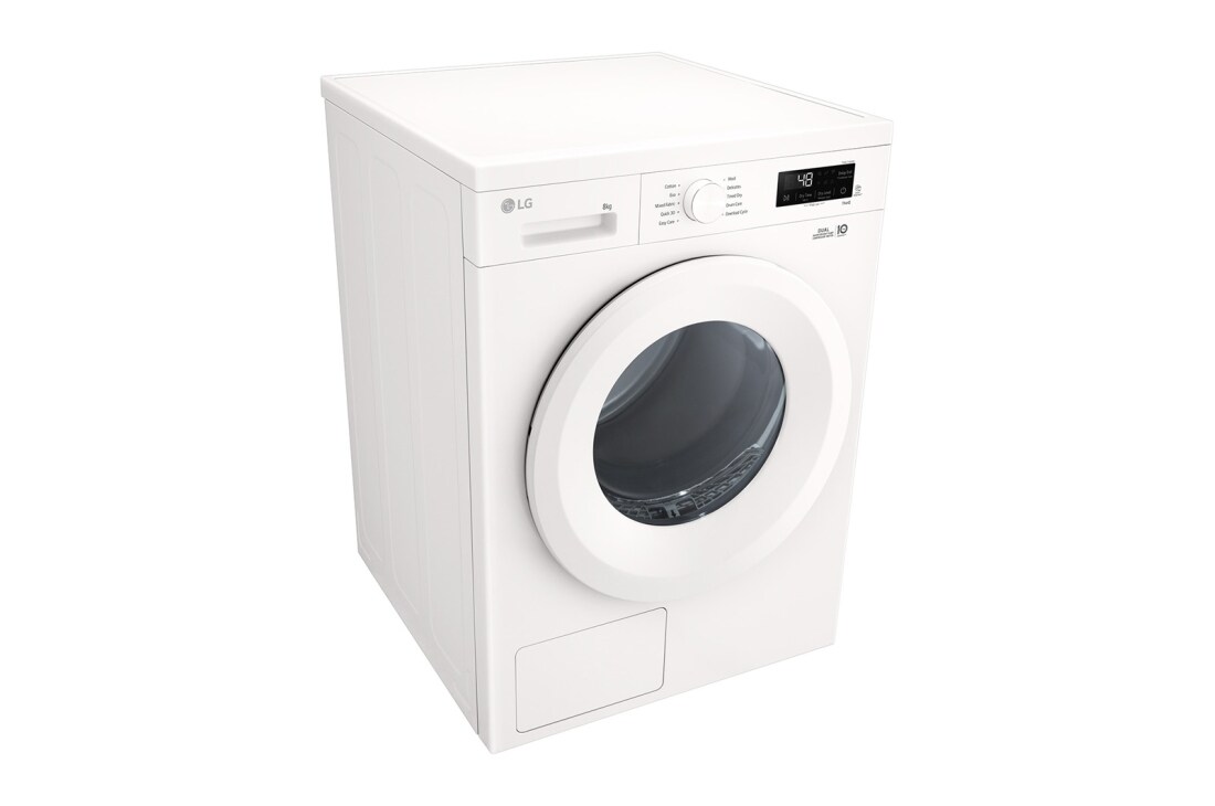 LG 9 kg Tørketrommel (Essence White) - Energiklasse C/A+++, Heat Pump og Smart Diagnosis™ med Wi-Fi, left view, RHX1009NWH, thumbnail 8