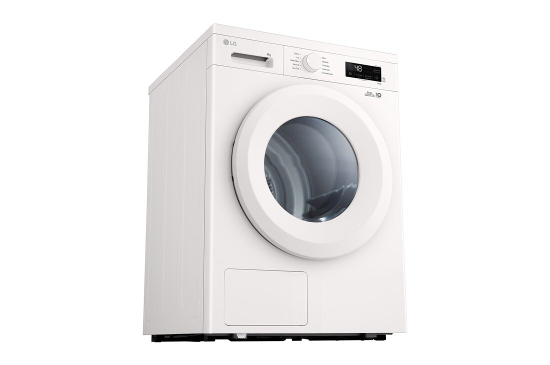 LG 9 kg Tørketrommel (Essence White) - Energiklasse C/A+++, Heat Pump og Smart Diagnosis™ med Wi-Fi, left view, RHX1009NWH, thumbnail 12