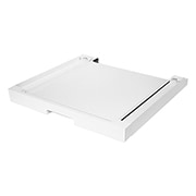 LG Uttrekkbar hylle for stabling av F4X7/RHX7 vaskemaskin og tørketrommel - Essence White, side view, DK2W, thumbnail 3