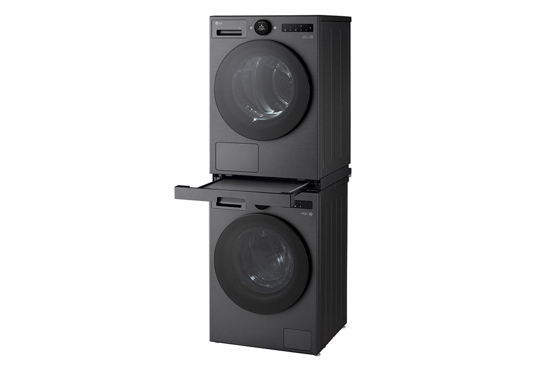 LG Uttrekkbar hylle for stabling av F4X7/RHX7 vaskemaskin og tørketrommel - Essence Black , prodcut view, DK2B, thumbnail 10