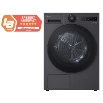 9 kg Tørketrommel (Essence Black) - Energiklasse A+++, LCD-panel, DUAL Inverter Heat Pump™ og Smart Diagnosis™ med Wi-Fi