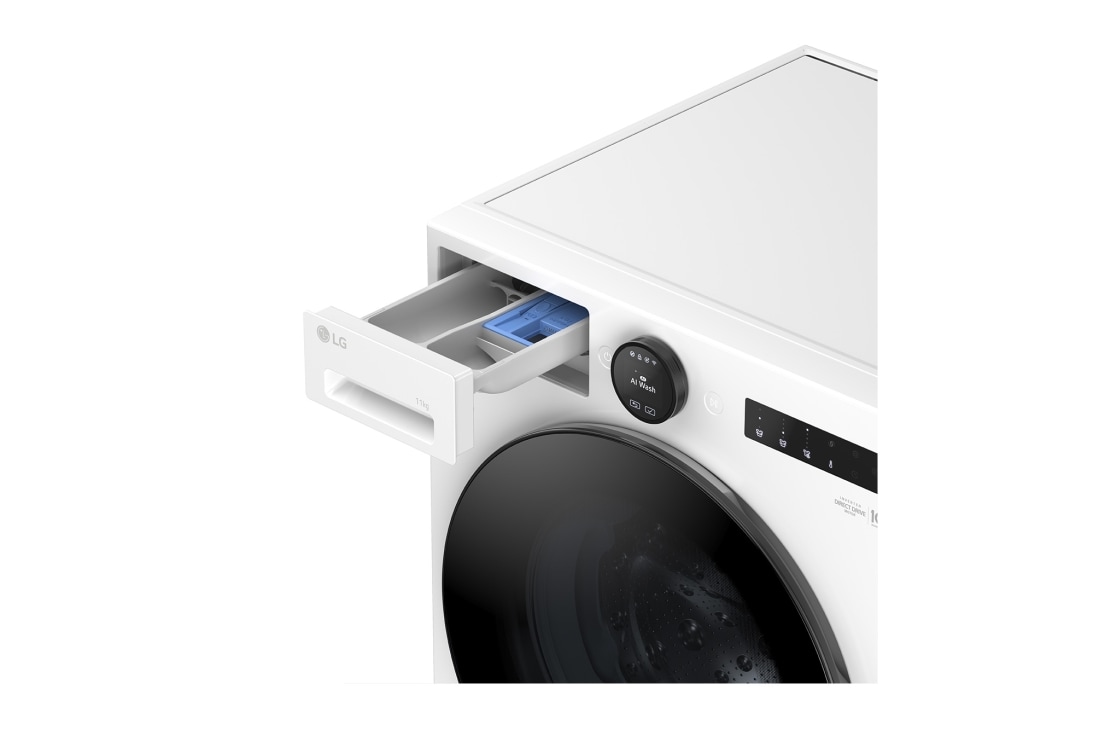 LG 11 kg Vaskemaskin(Essence White) - Energiklasse A, LCD-panel, TurboWash360™, AI DD™, Smart Diagnosis™ med Wi-Fi, 11 kg Vaskemaskin(Essence White) - Energiklasse A, LCD-panel, TurboWash360™, AI DD™, Smart Diagnosis™ med Wi-Fi, F4X7011TWB, thumbnail 10