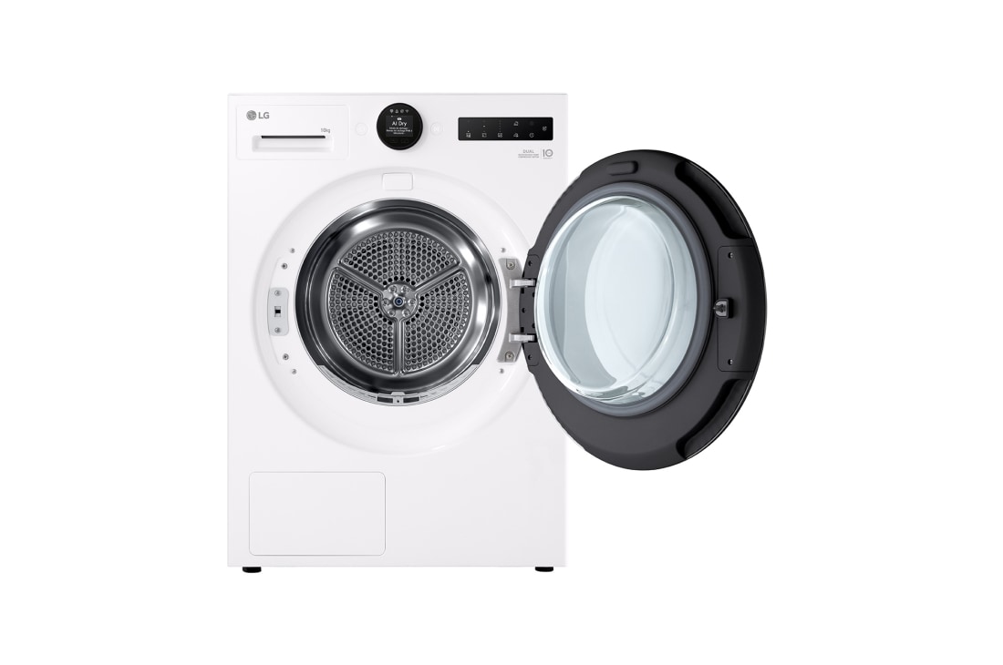 LG 10 kg Tørketrommel (Essence White) - Energiklasse C, LCD-panel, DUAL Inverter Heat Pump™ og Smart Diagnosis™ med Wi-Fi, 10 kg Tørketrommel (Essence White) - Energiklasse C, LCD-panel, DUAL Inverter Heat Pump™ og Smart Diagnosis™ med Wi-Fi, RHX7010TWB, thumbnail 2