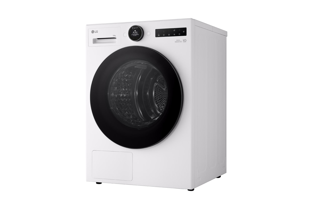 LG 10 kg Tørketrommel (Essence White) - Energiklasse C, LCD-panel, DUAL Inverter Heat Pump™ og Smart Diagnosis™ med Wi-Fi, 10 kg Tørketrommel (Essence White) - Energiklasse C, LCD-panel, DUAL Inverter Heat Pump™ og Smart Diagnosis™ med Wi-Fi, RHX7010TWB, thumbnail 8