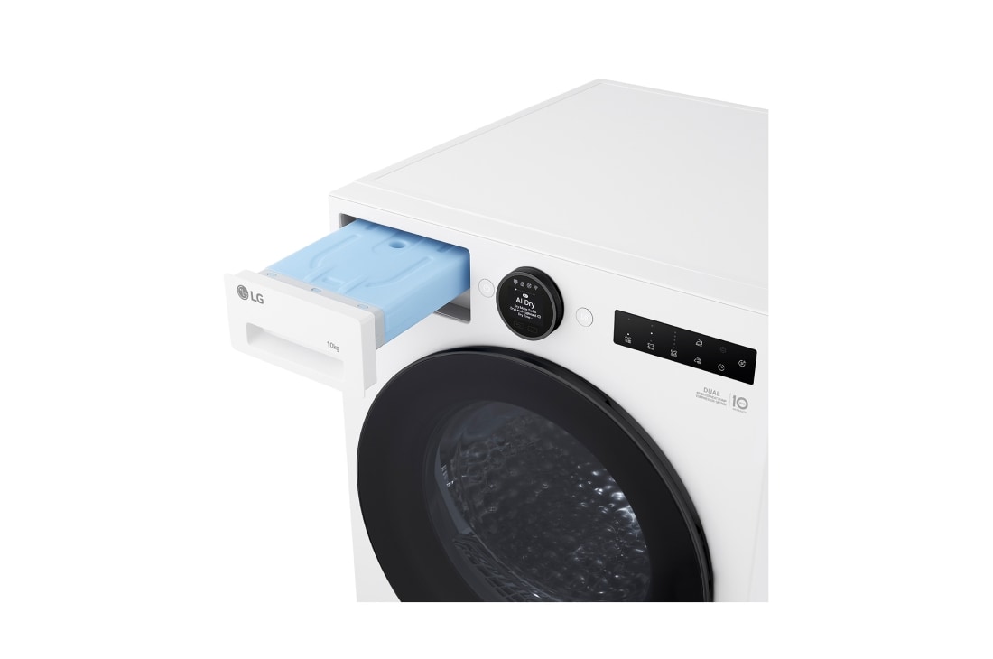 LG 10 kg Tørketrommel (Essence White) - Energiklasse C, LCD-panel, DUAL Inverter Heat Pump™ og Smart Diagnosis™ med Wi-Fi, 10 kg Tørketrommel (Essence White) - Energiklasse C, LCD-panel, DUAL Inverter Heat Pump™ og Smart Diagnosis™ med Wi-Fi, RHX7010TWB, thumbnail 10