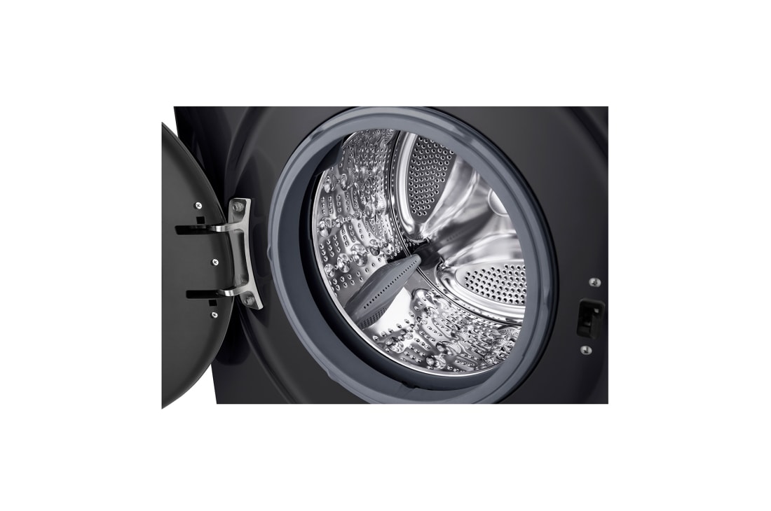 LG 9 kg Vaskemaskin (Essence Black) | Steam, Energiklasse A, 6 Motion DD, Smart Diagnosis™ med Wi-Fi, LG 9 kg Vaskemaskin (Essence Black) | Steam, Energiklasse A, 6 Motion DD, Smart Diagnosis™ med Wi-Fi, F4X1009NNK, thumbnail 4