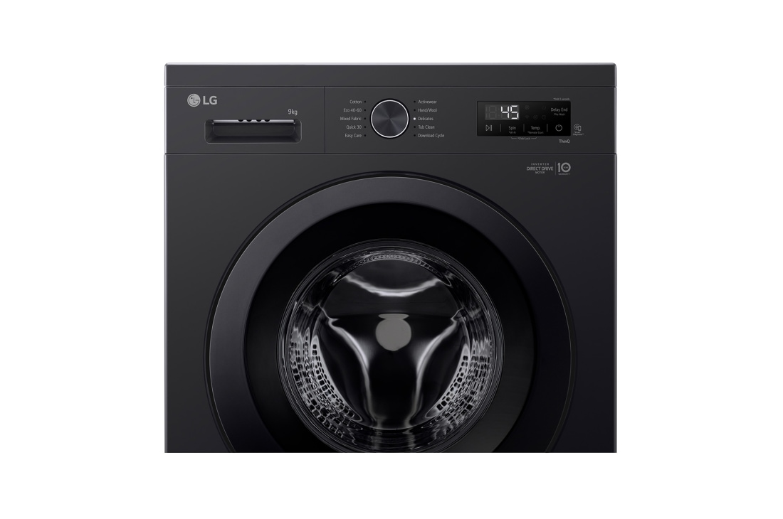 LG 9 kg Vaskemaskin (Essence Black) | Steam, Energiklasse A, 6 Motion DD, Smart Diagnosis™ med Wi-Fi, LG 9 kg Vaskemaskin (Essence Black) | Steam, Energiklasse A, 6 Motion DD, Smart Diagnosis™ med Wi-Fi, F4X1009NNK, thumbnail 5
