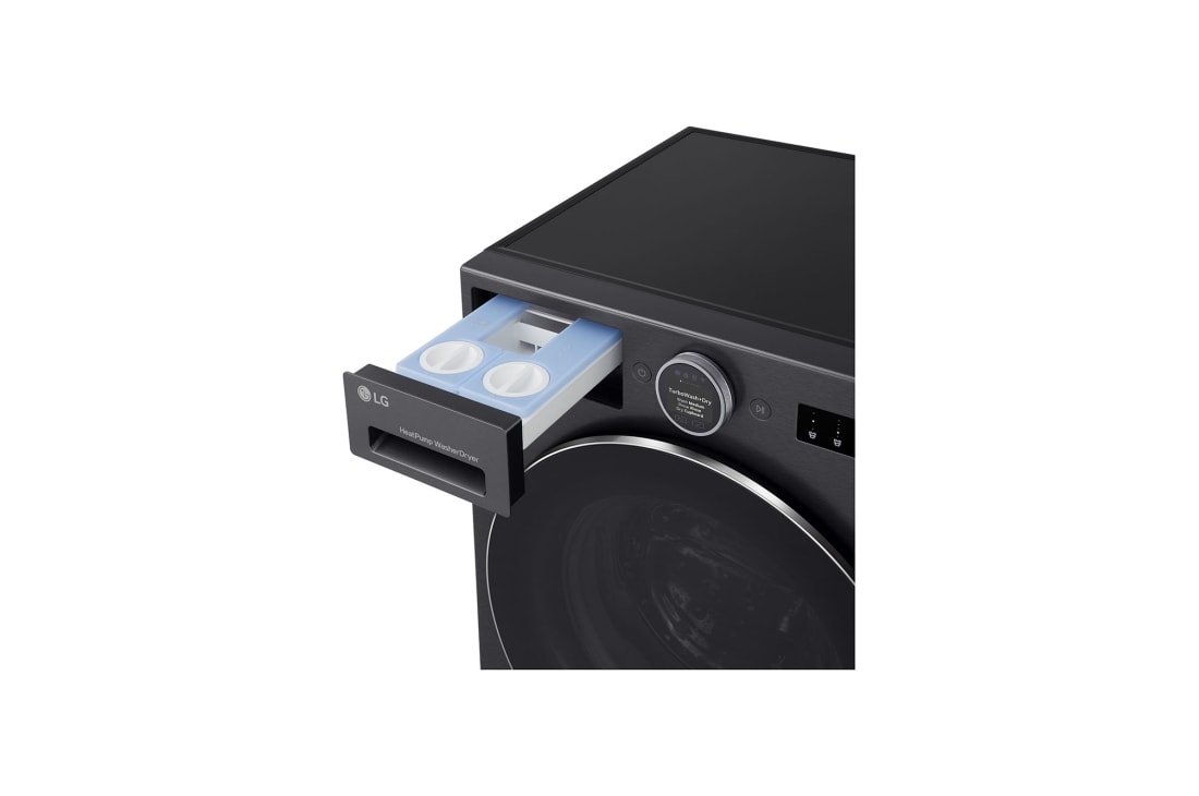 LG 11kg/6kg Kombineret vaskemaskine/tørretumbler (Sort) | Energiklasse A/A, Steam+™, AI Wash™ 2.0, TurboWash™, Smart Diagnosis™ med Wi-Fi, Denne nye kombinerte vaskemaskinen/tørketrommelen fra LG har 11 kg vask og 6 kg tørk, beste energiklasse A/A, AI Wash 2.0, automatisk kondensrengjøring og Steam+ – klesvask på neste nivå., WHX9516TBC, thumbnail 5
