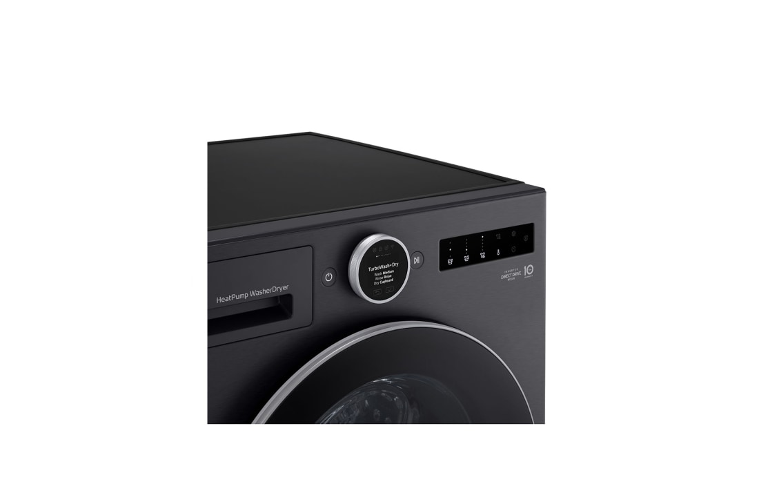 LG 11kg/6kg Kombineret vaskemaskine/tørretumbler (Sort) | Energiklasse A/A, Steam+™, AI Wash™ 2.0, TurboWash™, Smart Diagnosis™ med Wi-Fi, Denne nye kombinerte vaskemaskinen/tørketrommelen fra LG har 11 kg vask og 6 kg tørk, beste energiklasse A/A, AI Wash 2.0, automatisk kondensrengjøring og Steam+ – klesvask på neste nivå., WHX9516TBC, thumbnail 6