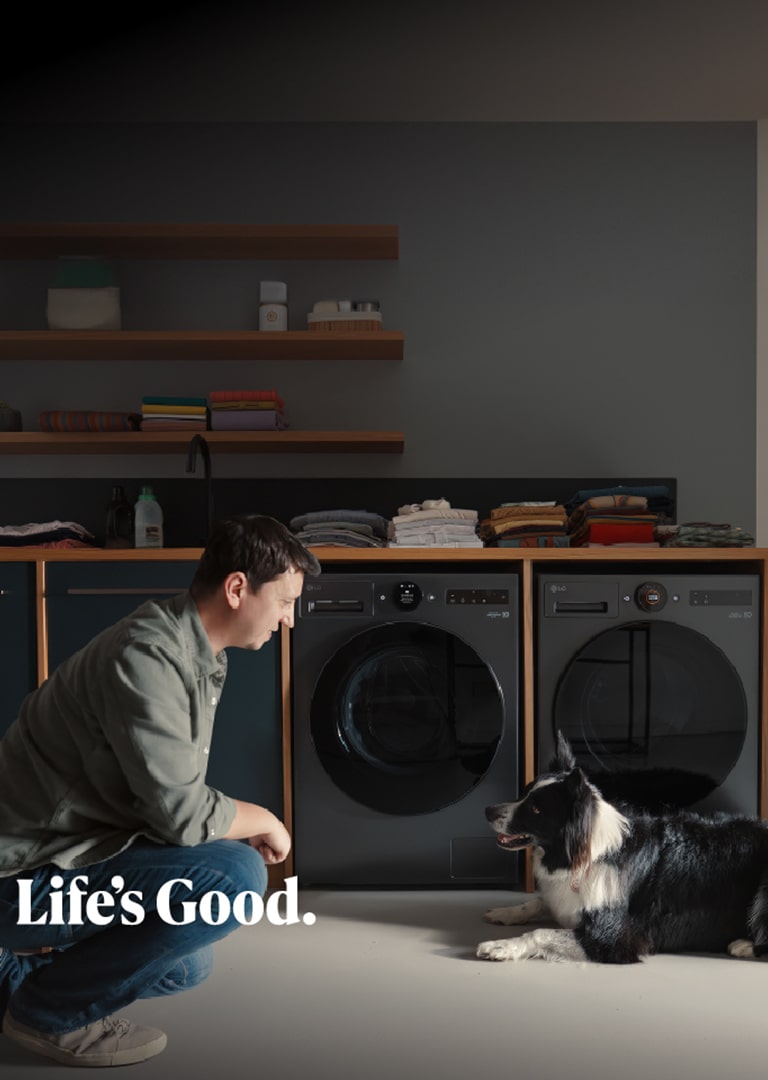 Smart & skånsom vask, med Flush Fit Design og LG AI Direct Drive.