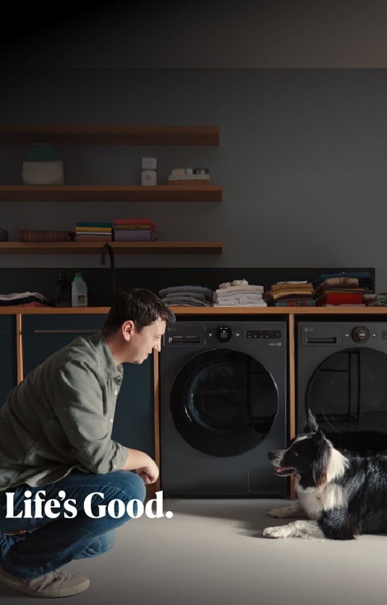 Smart & skånsom vask, med Flush Fit Design og LG AI Direct Drive.