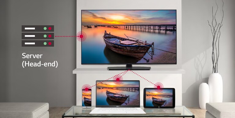 The TV is featuring SoftAP, which is a "virtual" Wi-Fi feature, to other TVs.