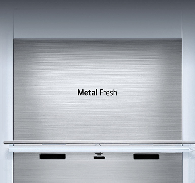 The front view of the metallic Metal Fresh panel with the "Metal Fresh" logo showing. 