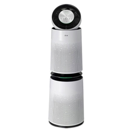Front View of LG PuriCare™ 360° Air Purifier (HEPA) Double in white, AS10GDWH0
