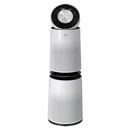 Front View of LG PuriCare™ 360° Air Purifier (HEPA) Double in white, AS10GDWH0
