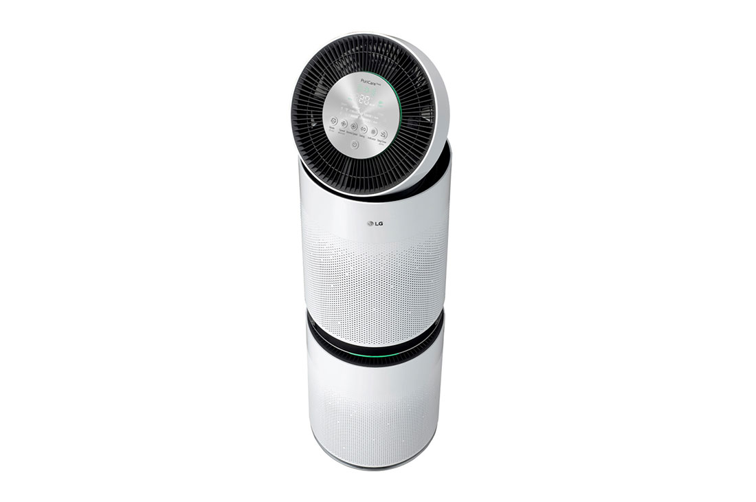 LG PuriCare™ Air Purifier(HEPA), Top Right Side view-Clean Booster open, AS10GDWH0, thumbnail 8