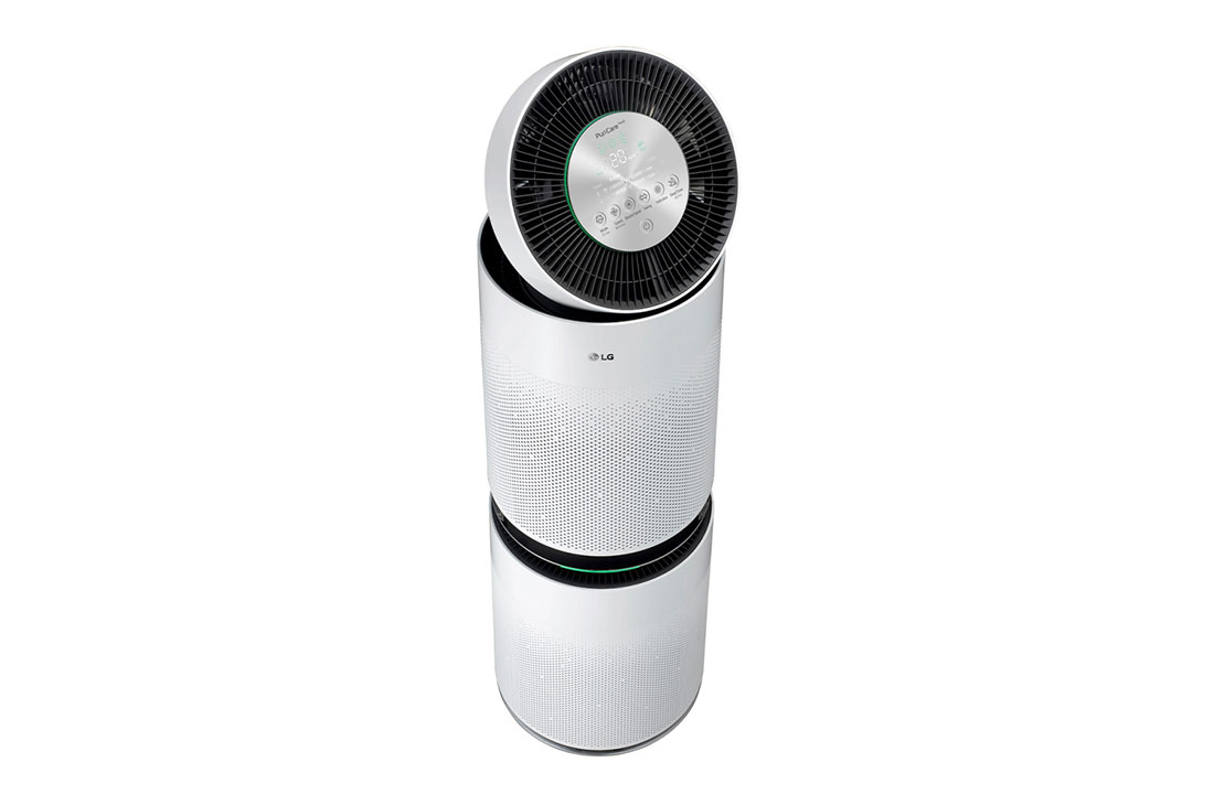 LG PuriCare™ Air Purifier(HEPA), Top Left Side view-Clean Booster open, AS10GDWH0, thumbnail 9