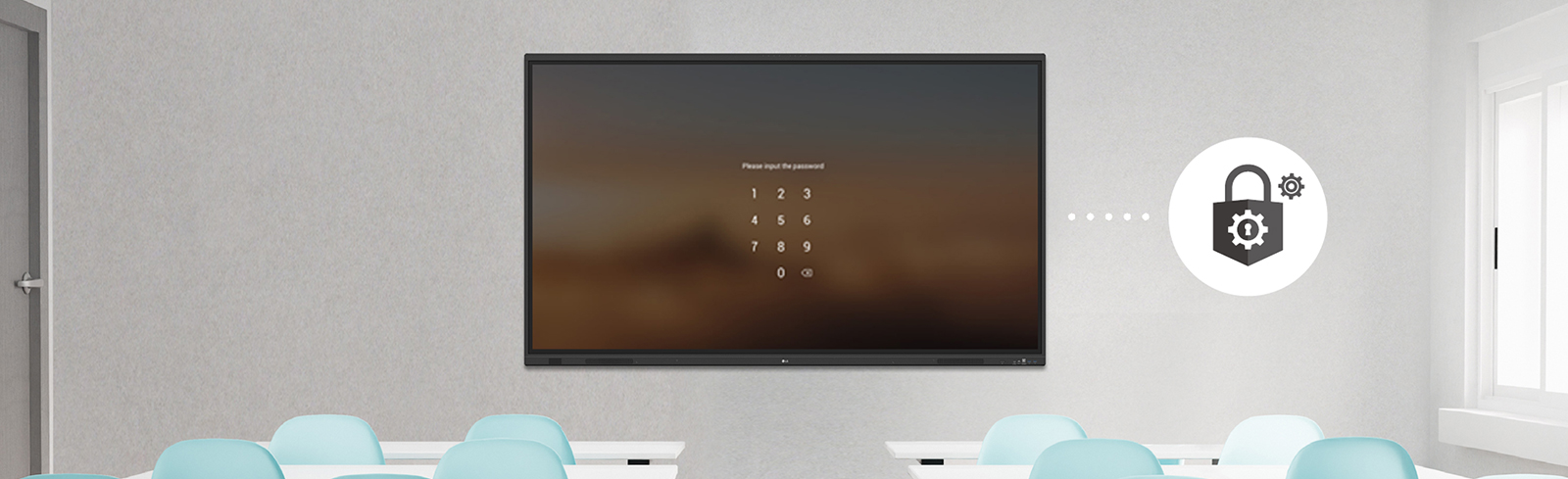 The Screen Lock function allows users to lock and unlock the screen.