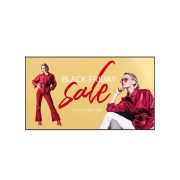 LG UHD Large Screen Signage Display, Front view with infill image, 110UM5K-B, thumbnail 1