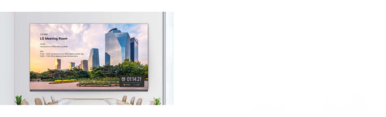 Several tasks that can be done simultaneously are arranged through the LG webOS smart platform.