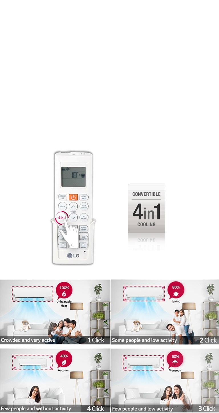 LG S3-W12JA3DA 4-in-1 Convertible Cooling"