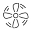 LG air conditioner operating fan mode based on room temperature via the smart button.