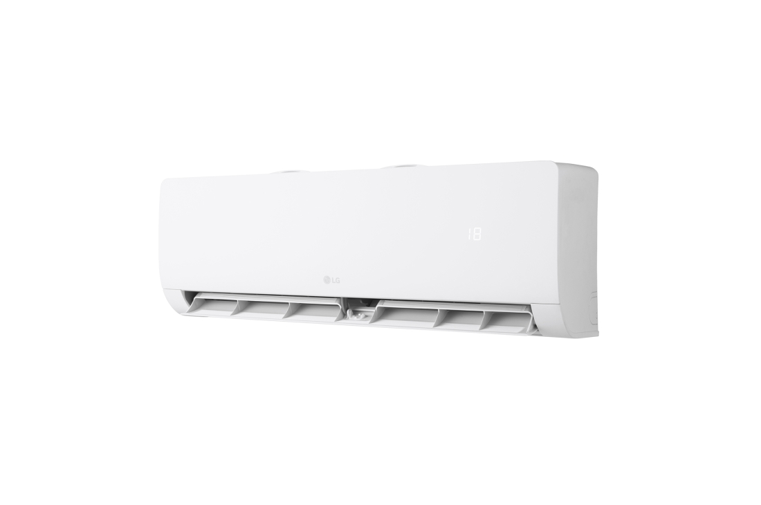 LG 12,000 BTU, Single Split Air Conditioner, Left-angle view of an air conditioner with the vane partially open, S3-W12TZXAA, thumbnail 7
