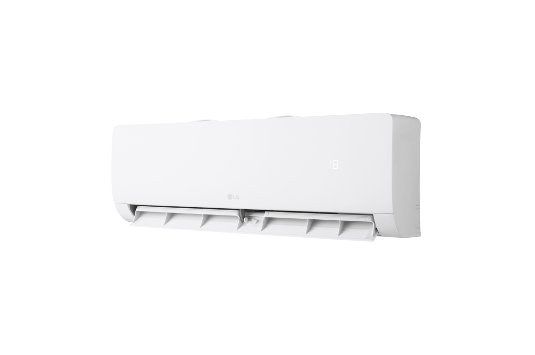 LG 12,000 BTU, Single Split Air Conditioner, Left-angle view of an air conditioner with the vane fully open, S3-W12TZXAA, thumbnail 8