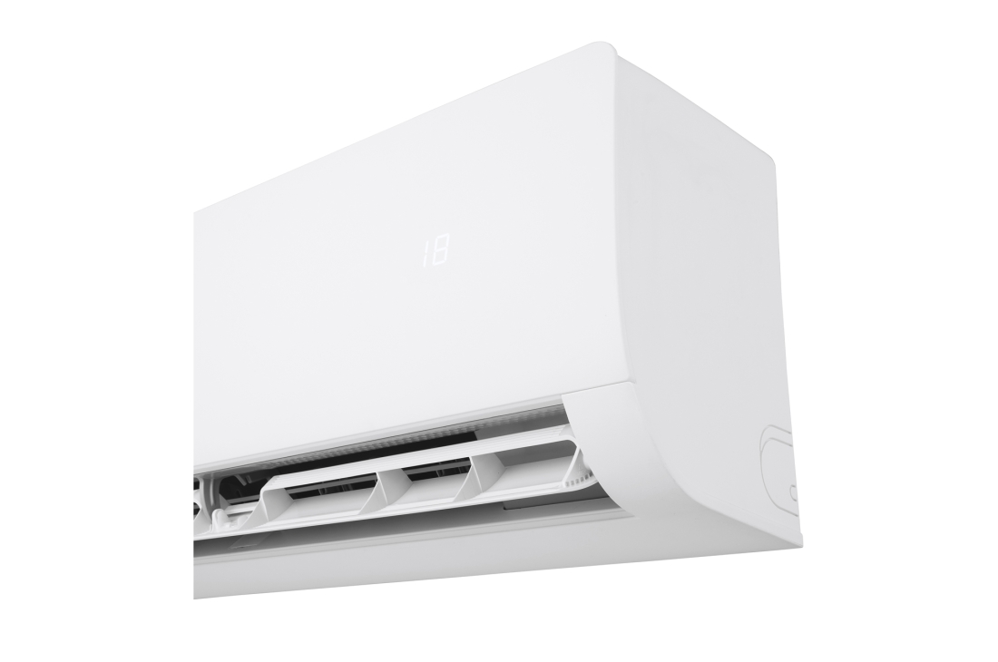 LG 12,000 BTU, Single Split Air Conditioner, Close-up low right-angle view of an air conditioner, S3-W12TZXAA, thumbnail 15