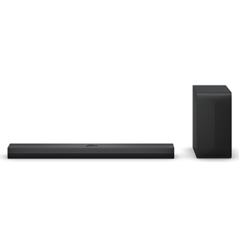 Front view of LG Soundbar S70TY and SubWoofer