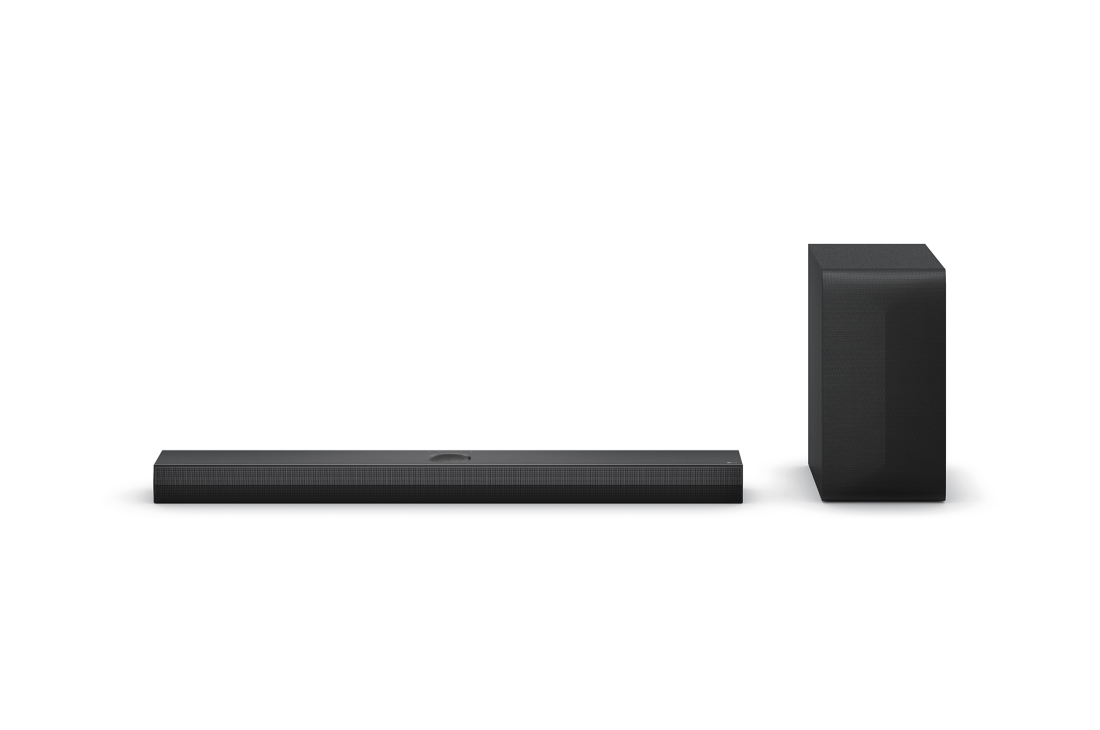 LG Soundbar for TV with Dolby Atmos® 3.1.1 channel S70TY, Front view of LG Soundbar S70TY and SubWoofer, S70TY