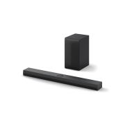 LG Soundbar for TV with Dolby Atmos® 3.1.1 channel S70TY, Top angled view of LG Soundbar S70TY and subwoofer, S70TY, thumbnail 2