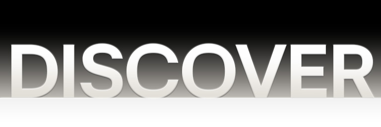 Discover text on black gradient background