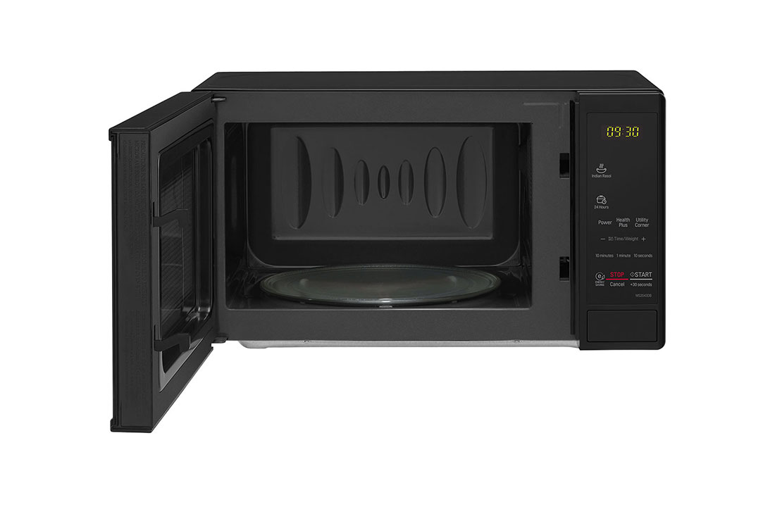 LG 20L Solo Microwave with Glass Door, Front-Open-view, MS2043DB, thumbnail 2