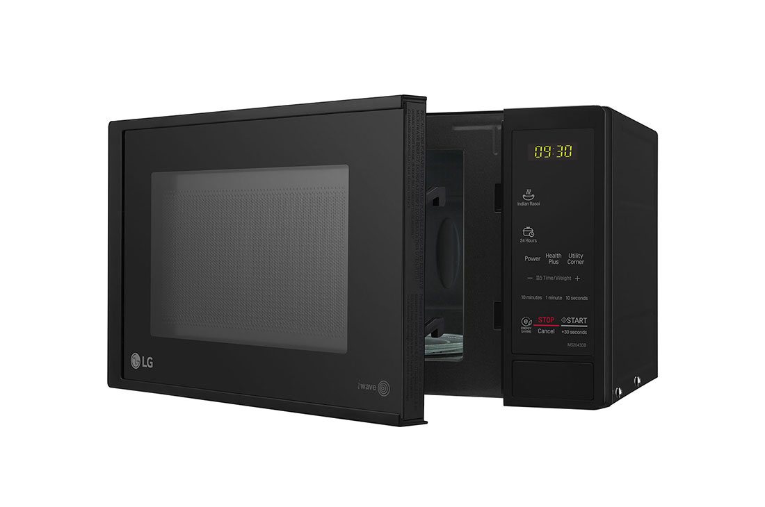 LG 20L Solo Microwave with Glass Door, Right-Side-Open-view, MS2043DB, thumbnail 5