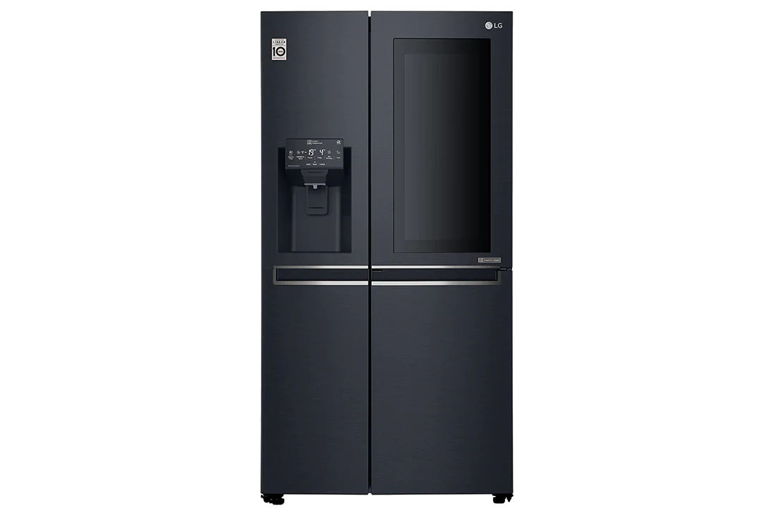 LG 601L side-by-side-fridge with InstaView Door-in-Door™ in Matt Black, GS-X6018MT, thumbnail 3