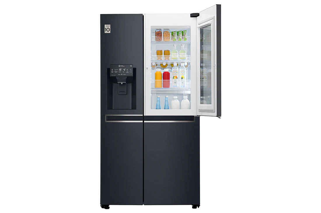 LG 601L side-by-side-fridge with InstaView Door-in-Door™ in Matt Black, GS-X6018MT, thumbnail 5