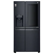 LG 601L side-by-side-fridge with InstaView Door-in-Door™ in Matt Black, GS-X6018MT, thumbnail 3