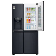 LG 601L side-by-side-fridge with InstaView Door-in-Door™ in Matt Black, GS-X6018MT, thumbnail 5