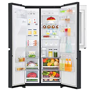 LG 601L side-by-side-fridge with InstaView Door-in-Door™ in Matt Black, GS-X6018MT, thumbnail 6